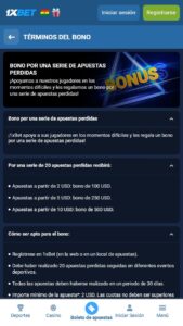 1xbet casa de apuestas bono por perdidas 