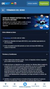 Bono inicial de 1xbet Casa de apuestas en Bolivia