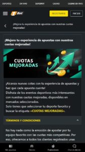 Cuotas para apuestas más eficientes en 1Bet